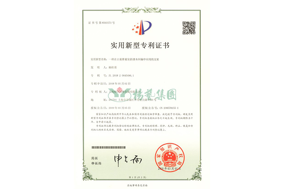 实用新型专利：一种在古墓葬墓室斜撑木纠偏中